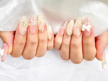 ネイルネージュ 錦糸町(Nail Neige)/スカルプ持込(ワンホン/リボン)