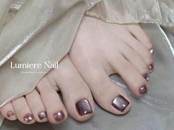 ルミエール ネイル モンナカ(Lumiere Nail Monnaka)/オンブレフレンチ/冬ネイル