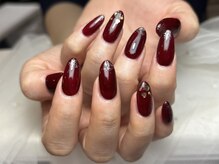 ◇冬のボルドー/ワンカラー/シンプル/先端ホロ