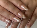 ベージュマグネットネイル
