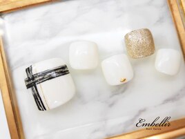 (777)チェック柄Footネイル