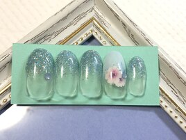フラワーラメグラデ☆¥6,300