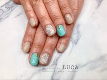 ネイルアトリエルカ(nail atelier LUCA)/W-480 大人可愛いツイードネイル
