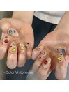 カラフルストーンネイル
