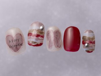ジェミーネイル シンジュク(Jemiy nail shinjuku)/ニュアンスバレンタイン¥8480
