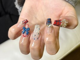 バレンタインネイル