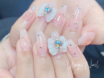 ウサギネイル 新大久保店(usagi nail)/マグネットフレンチ秋可愛い