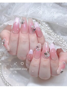シシー 難波店(sissy)/チークフレンチネイル
