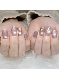 イエローマグネットネイル♪