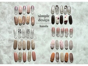 シンプルアート定額ネイル