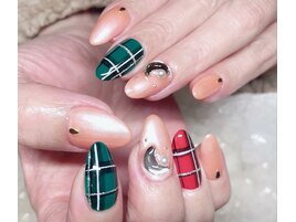 アーガイル柄ネイル