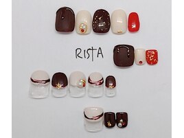 バレンタイン　フラッシュネイル