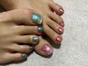  Footワンカラー　【新規オフ無料&甘皮カット&保湿ケア】