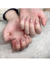 エーナイン イオンモール三川店/シンプルなリボンネイル