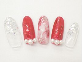 赤べっこうネイル