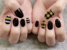 プライズアイリス アイラッシュ 池袋東口店(prize Iris eyelash)/チェック×ボーダーネイル