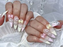 プティネイル(Puty Nail)/リボンフレンチ♪春ネイル