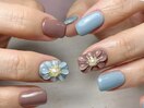 ぷっくりフラワーネイル
