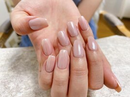 サテンネイル　ナチュラルネイル