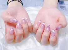センシー ネイル スタジオ(Sensy Nail Studio)/ピンクグネットグラデーション