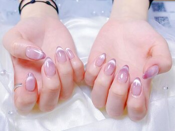 センシー ネイル スタジオ(Sensy Nail Studio)/ピンクグネットグラデーション