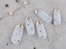 サンミーゴネイル 神戸店(Sunmego Nail)/ダルメシアンマットミラーネイル