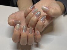ゴッダスネイル(GODDESS NAIL)/マグネット×ミラーネイル