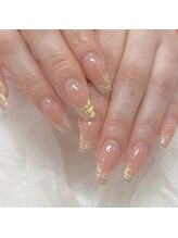 ラビィ 新宿店(Raviy)/オーロラフレンチネイル