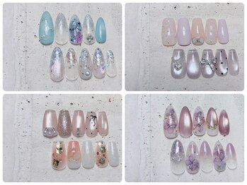 コエネイル 大橋店(Koe nail)の写真/梅雨の時期も指先から気分UP！季節の紫陽花やワンホン系までアート豊富で大人上品なネイルが豊富