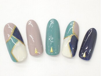 ネイルサロンセレーネ(Selene)/幾何学柄ネイル