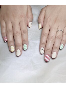 ラグネル(Luxnal)/キャンディ白くまネイル