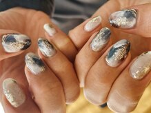 モグネイル(Mogunail)/秋色ニュアンスネイル