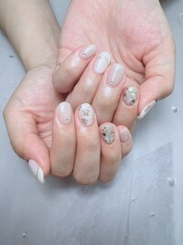 ミラーフラワーネイル