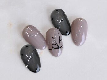 ルシェルアイ/リボン☆ドット☆くすみカラー