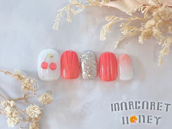 マーガレットハニー 本八幡/ぷっくりさくらんぼネイル