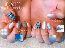 イロアム(iroam)/チェック/ニュアンス/冬ネイル