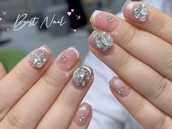 Best Nail 銀座店【ワンホンネイル・スカルプ・パラジェル・上品ジェルネイル】/マグネットフレンチ