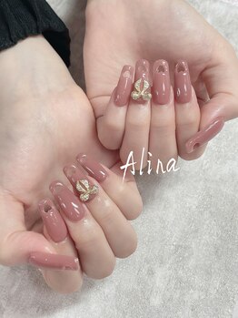 エリナネイルサロン池袋(Alina Nail Salon)/ハートパンチネイル