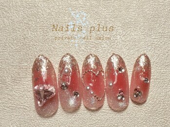 ネイルズプラス(nails plus)/マグネットチークフレンチハート