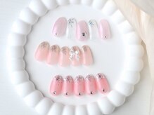 ホワイトネイル 京都河原町店(WHITE NAIL)/先端ラメネイル/ラメグラネイル