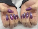 人気からカラーマグネットネイル