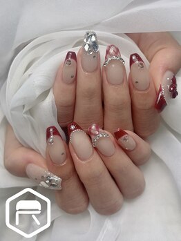 レディスペネイル ノウラ 名駅店(Redispe nail NouRa)/赤フレンチネイル