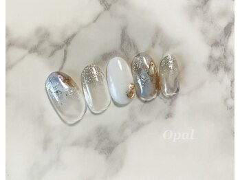 オパール(Opal)/6月ネイル　ニュアンス