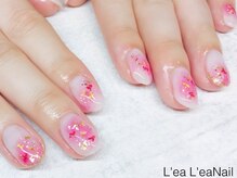 レアレアネイル(Lealeanail)/【パラジェル】押し花デザイン