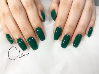 クリア(Clear)/今年流行緑のワンカラー