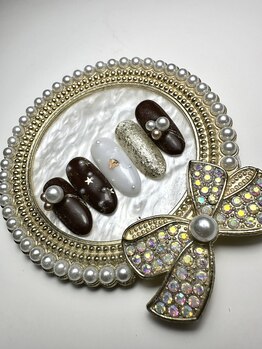 バレンタインネイル