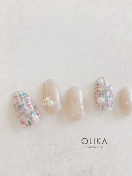 オリカ(OLIKA)/冬のツイードネイル