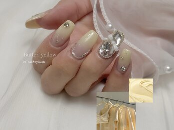 エア(ea)/バターイエロー* 春ネイル