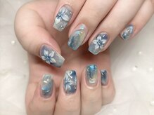 ネイル アヴァンス JR和歌山店(Nail AVANCE.)/【honoka】ブループルメリア