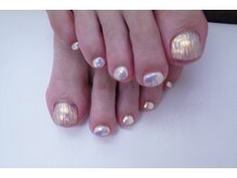 プチリリィ(Petit Lily)/涼し気でキラキラのバカラネイル